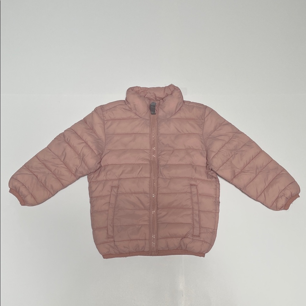 Tag Kids Puffer Jacket in Light Pink